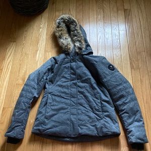 Grey obermeyer ski jacket